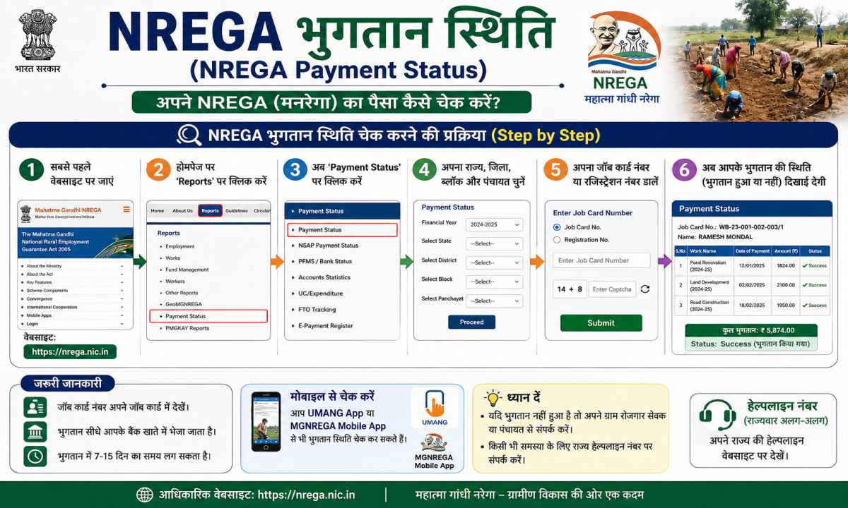 NREGA Payment Status Step by Step | NREGA का पैसा कैसे चेक करें